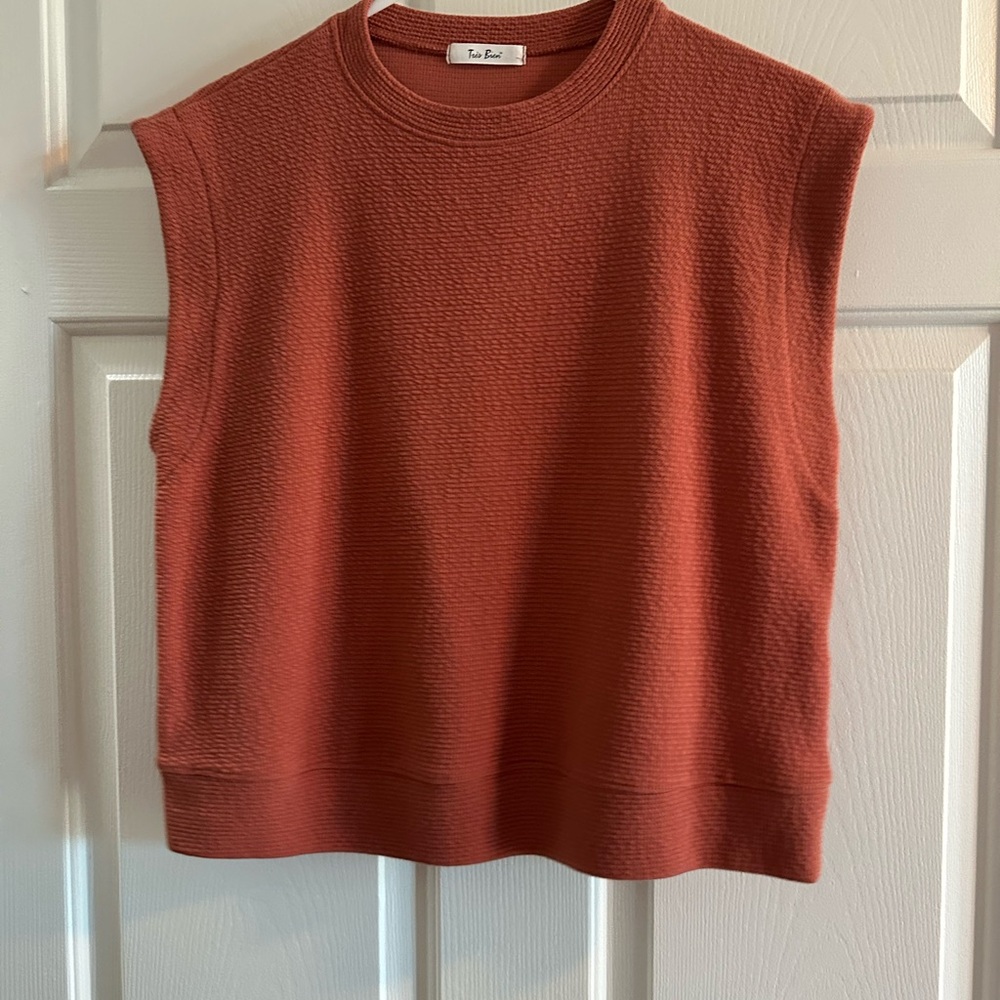 Tres Bien Terracotta Sleeveless Muscle Tee